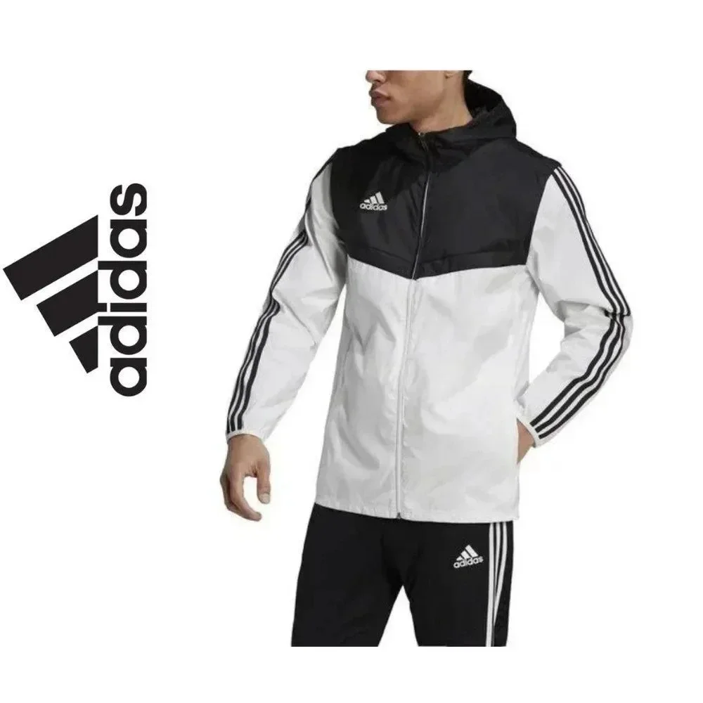 Adidas Men's Black & white Windbreaker Size Large